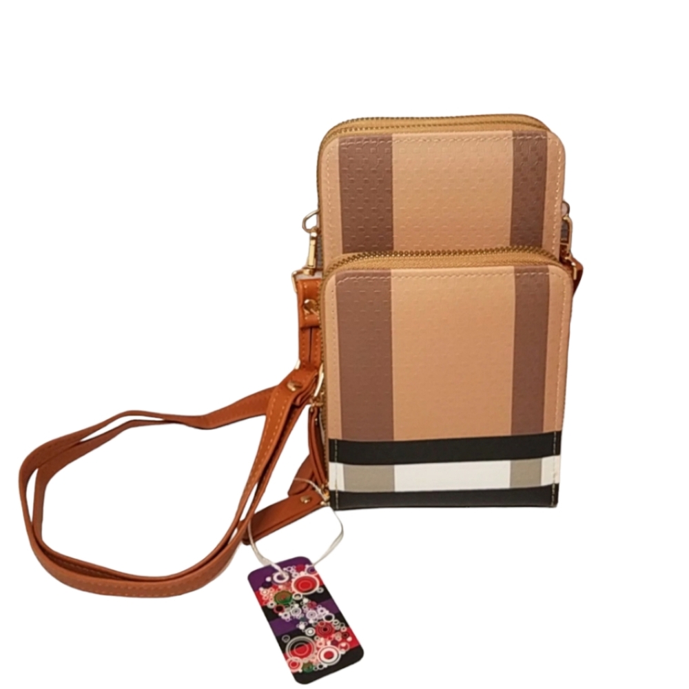 Plaid Wallet Phone Crossbody Bag